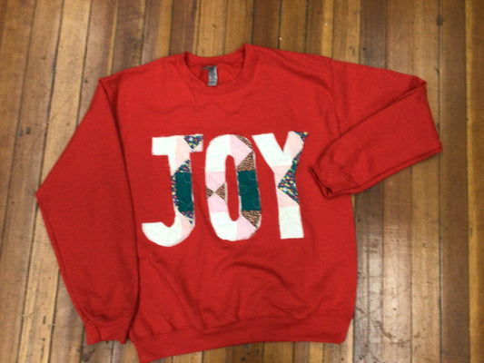 Vintage Quilt Joy Sweatshirt - Red