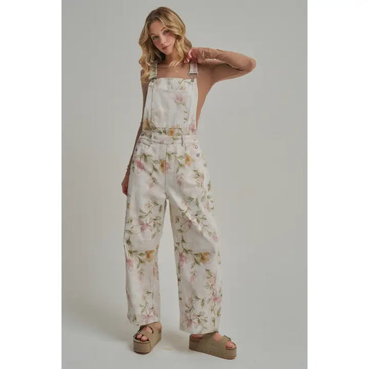 Vintage Floral Overall Jumpsuit