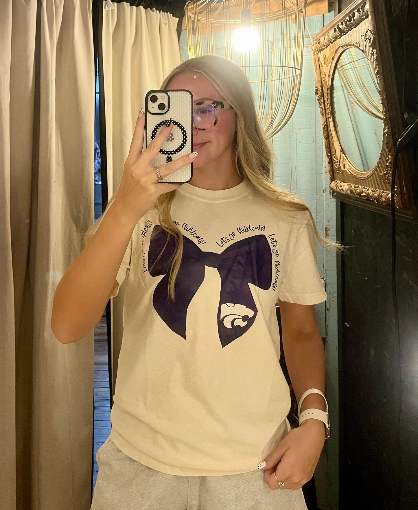 Kansas State Wildcats Bow Tee