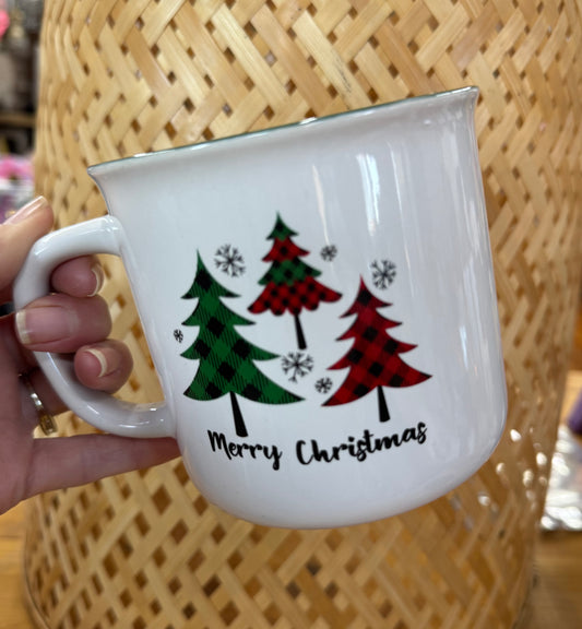 Merry Christmas w/Trees Mug