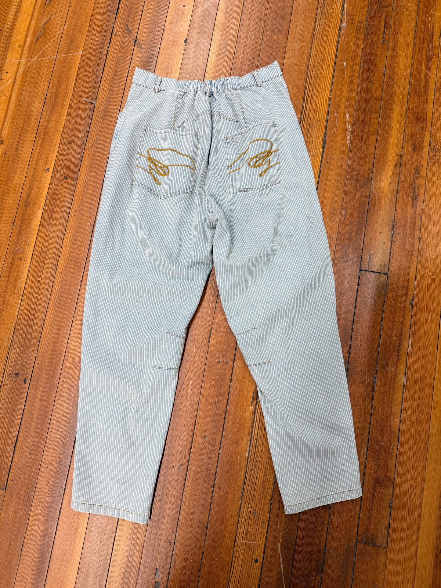 Jaded Gypsy Striped Paint Splatter Jeans