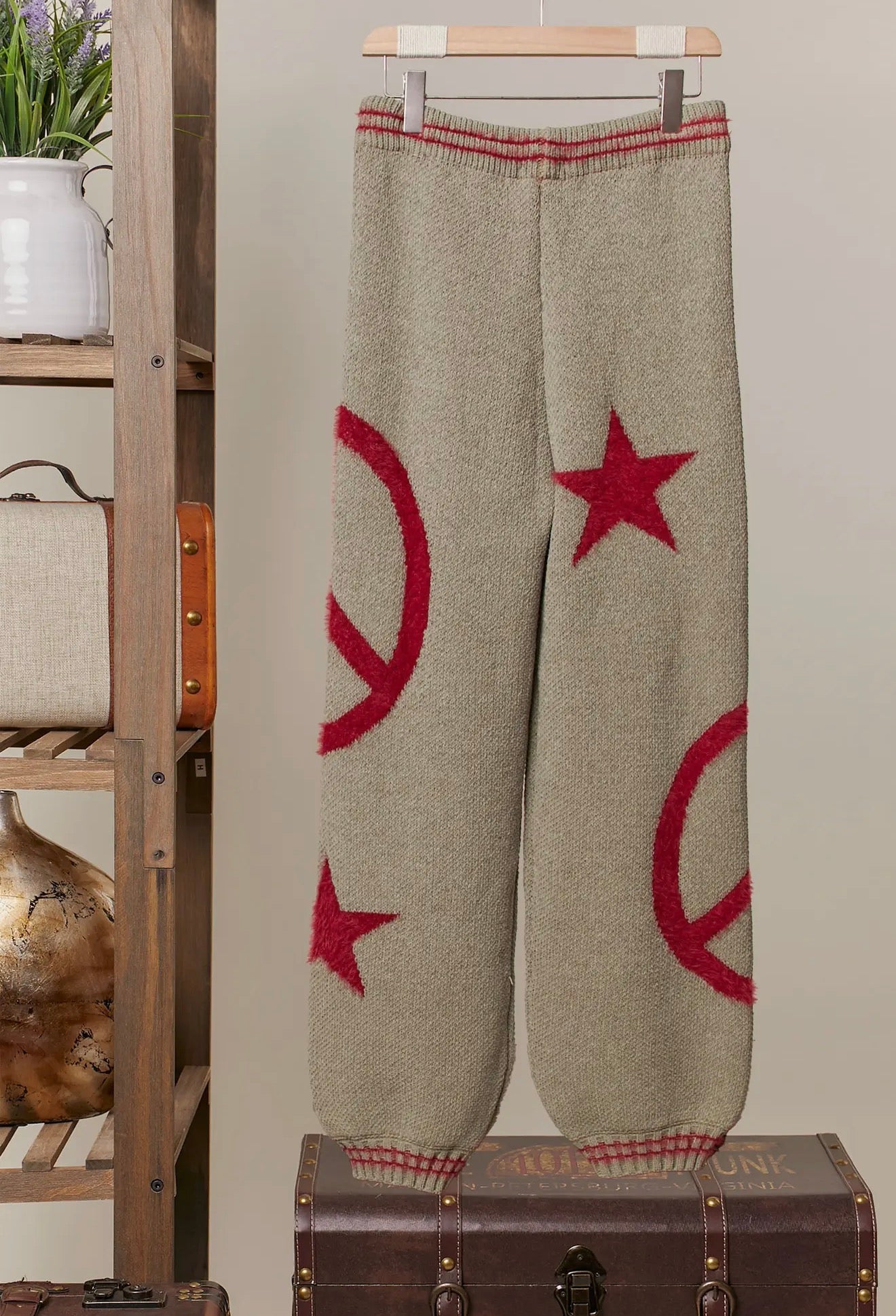 Peace and Stars Cozy Knit Pants