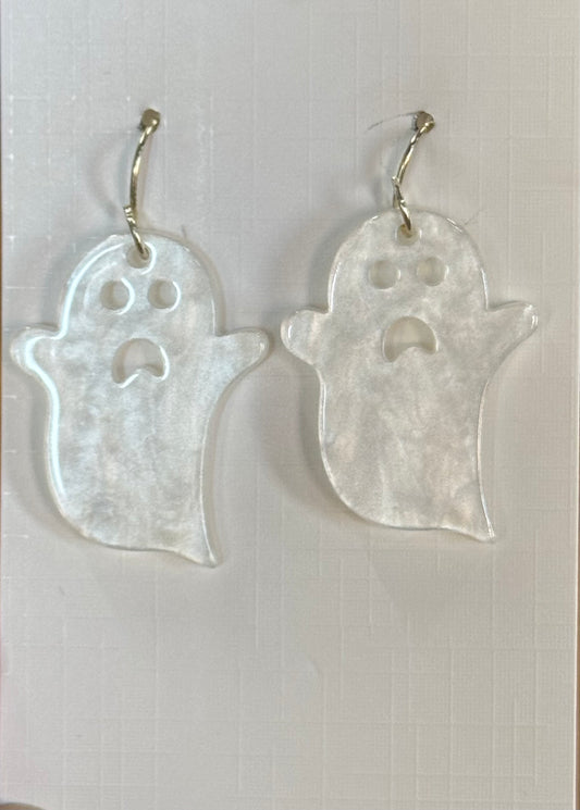 White Ghost Earrings