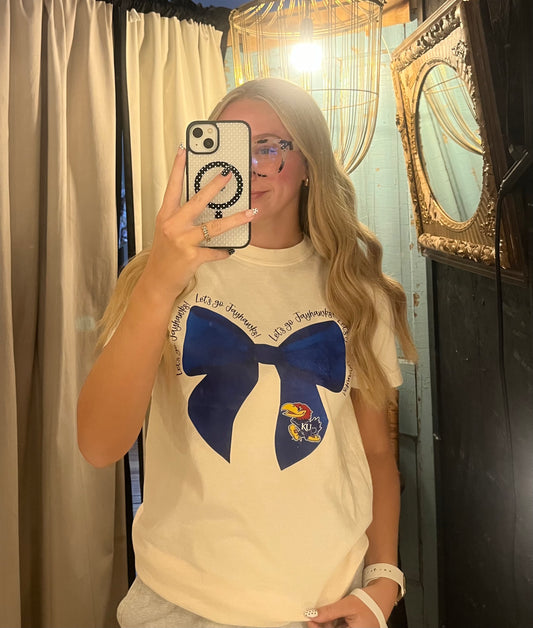 KU Jayhawks Bow Tee