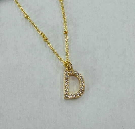 Initial D Gold Necklace