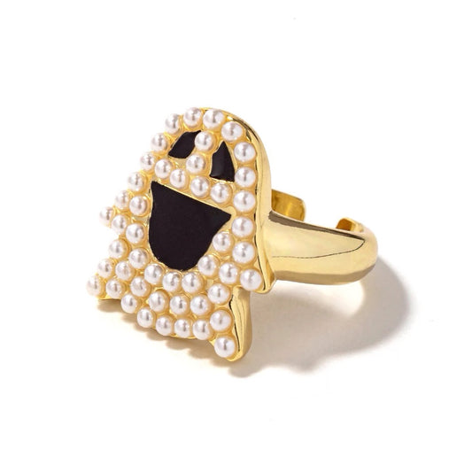 Erimish Pearl Ghost Ring- Gold