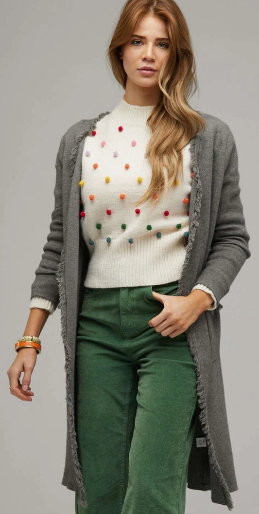 Fringe Pockets Cardigan