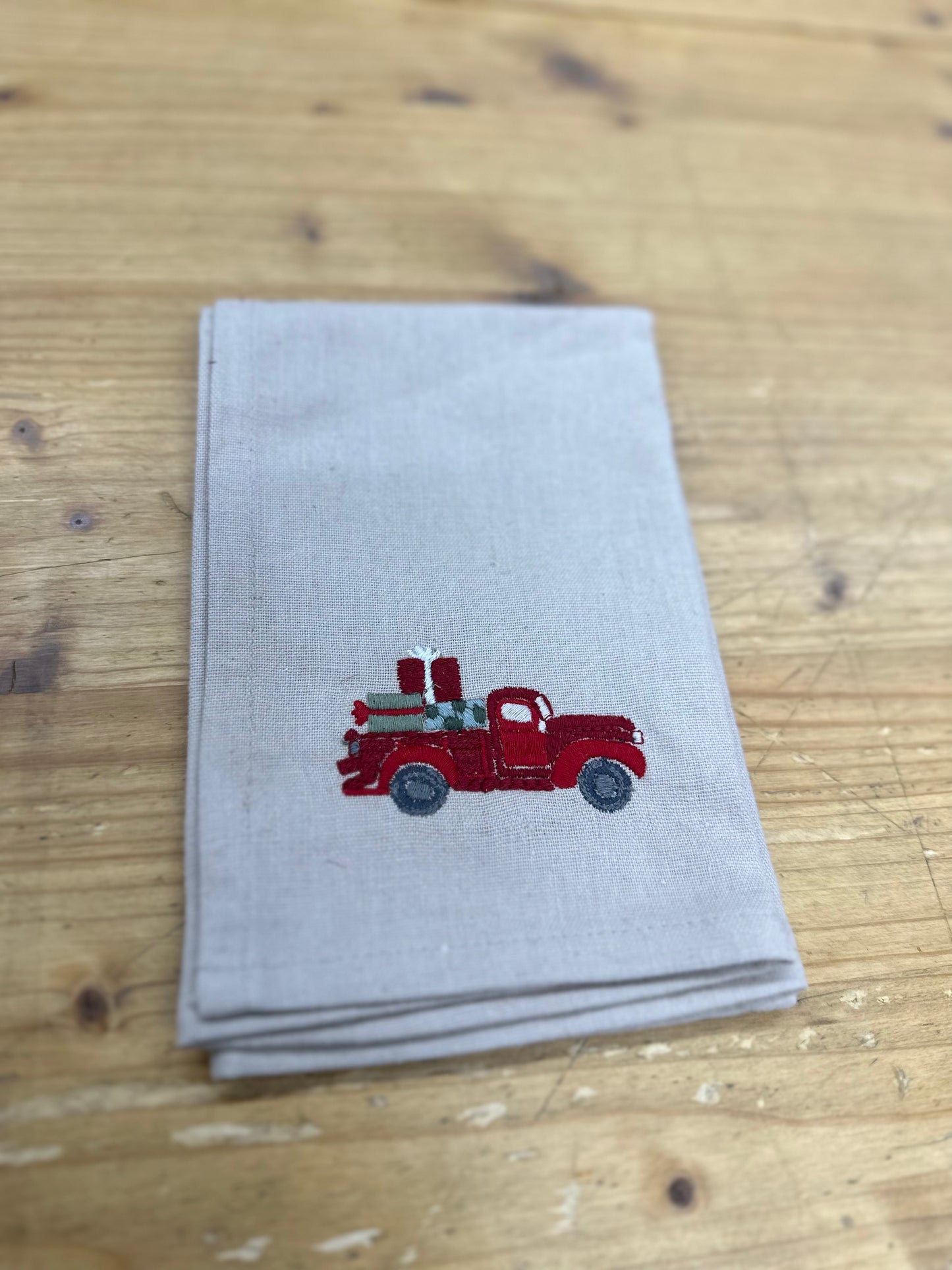 Christmas Farm truck towel