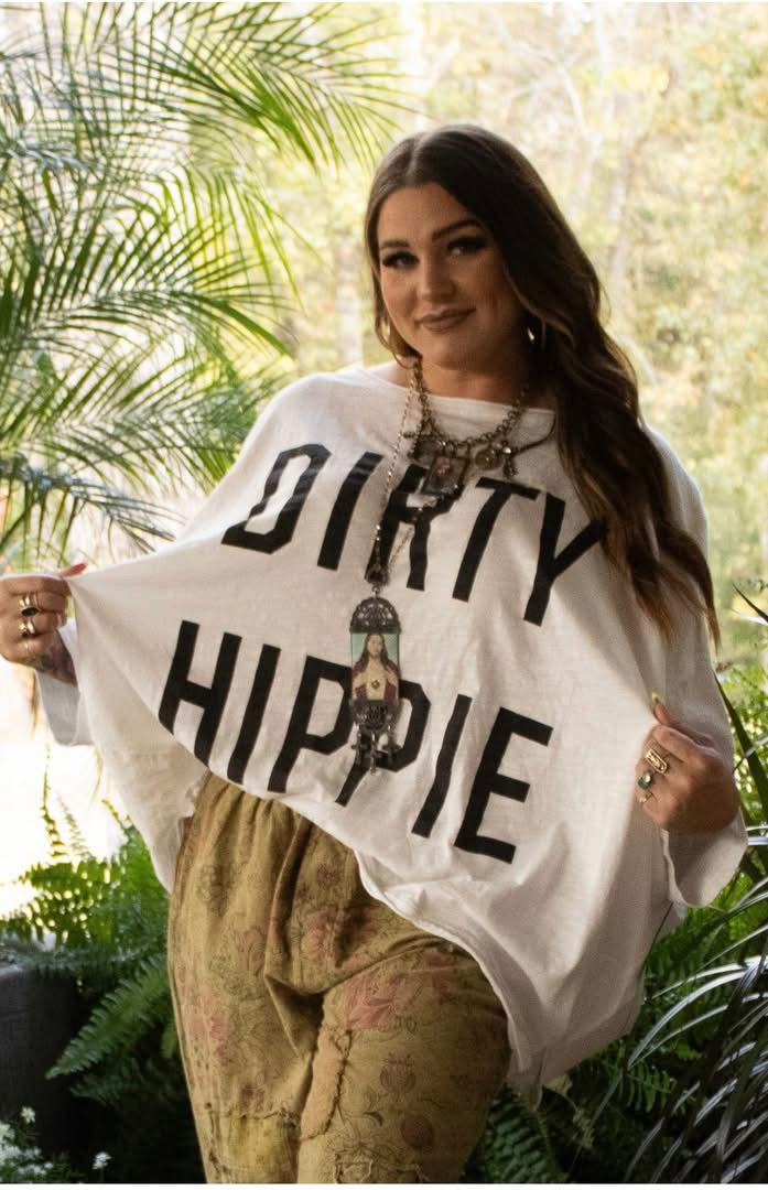 Jaded Gypsy Be Free Top - Dirty Hippie Parchment