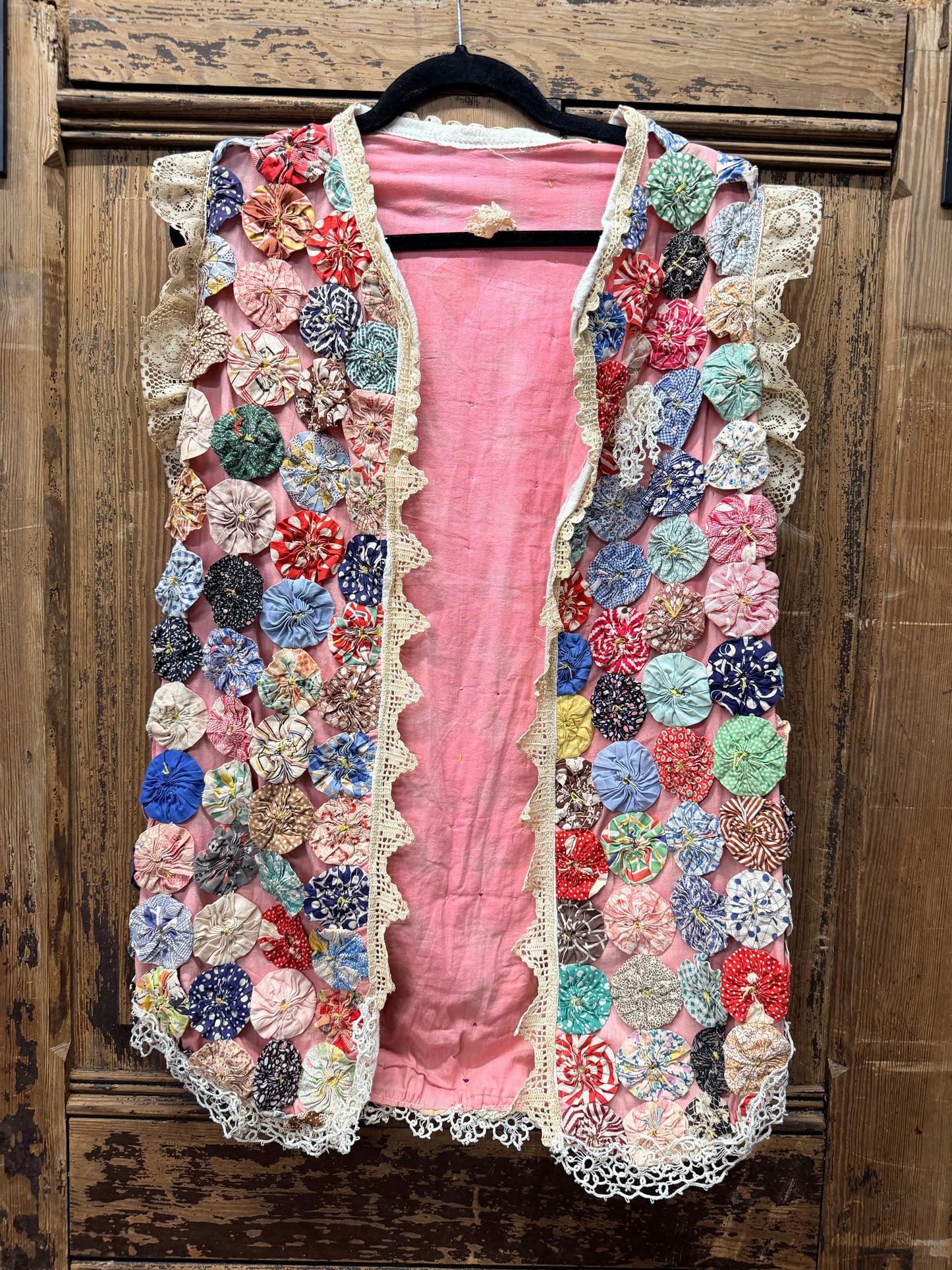 Colorful Yo Yo Quilt Pattern Vest