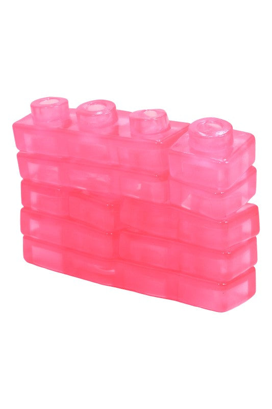 40 Count Colorful Gummy Squishy Sensory Building Blocks