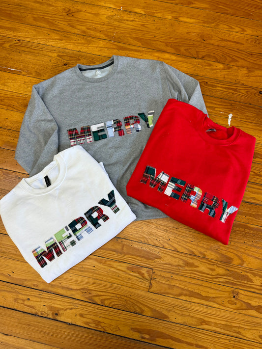 Vintage Quilt MERRY Sweatshirt