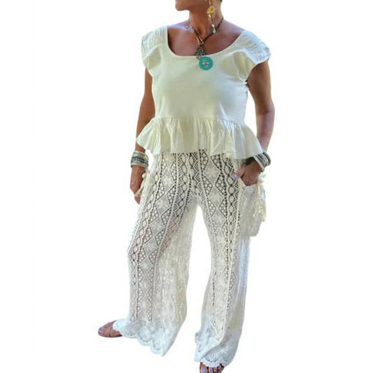 Jaded Gypsy Golden Sun Lace Pant