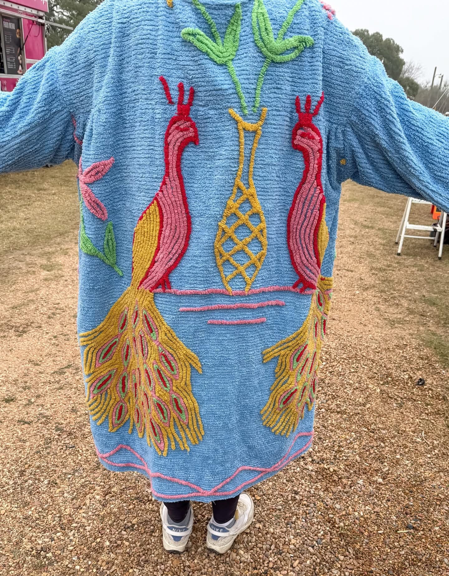 Handmade Double Peacock Duster