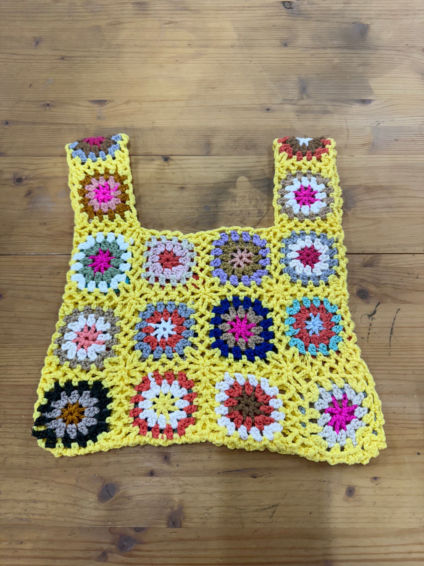 Handmade Crochet Mini Tote Bag - Yellow