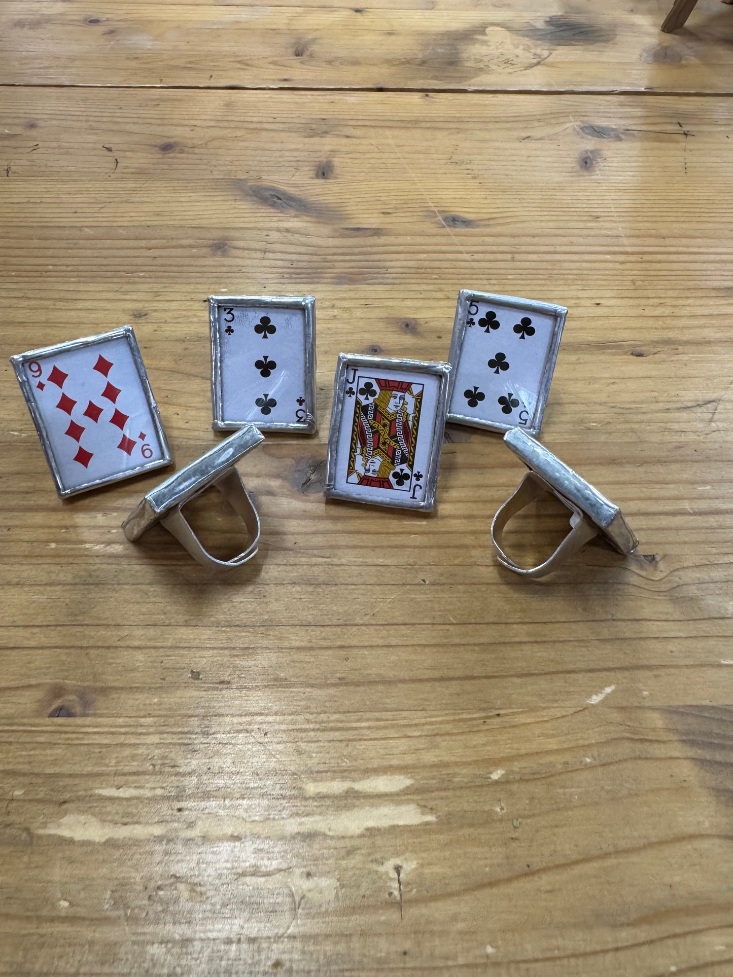 Playing Card Ring - Silver