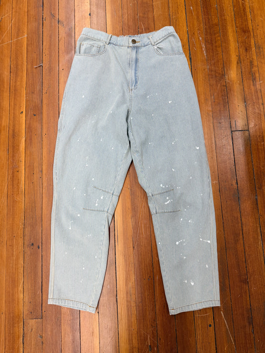 Jaded Gypsy Striped Paint Splatter Jeans