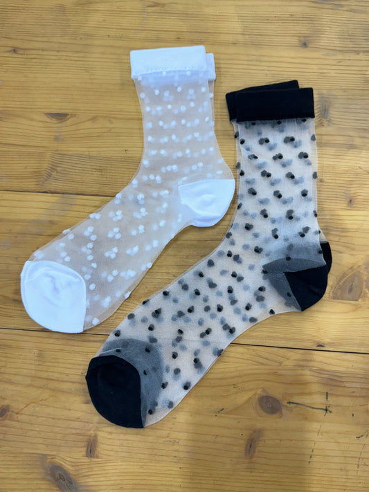 Polka Dot Sheer Socks