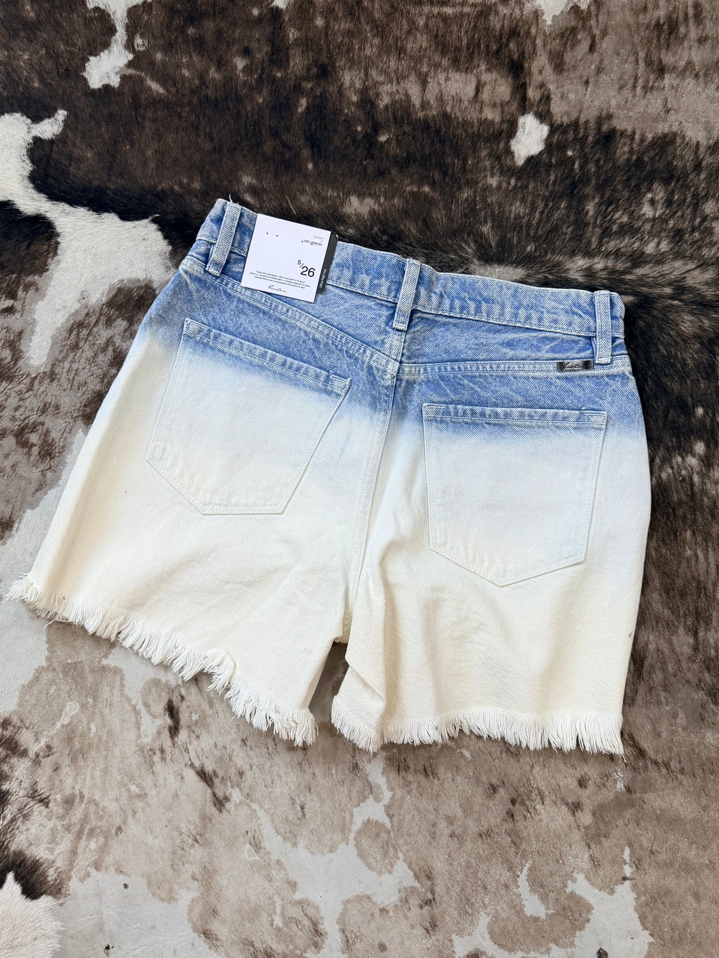 Kan Can High Rise Distressed 90's Boyfriend Shorts