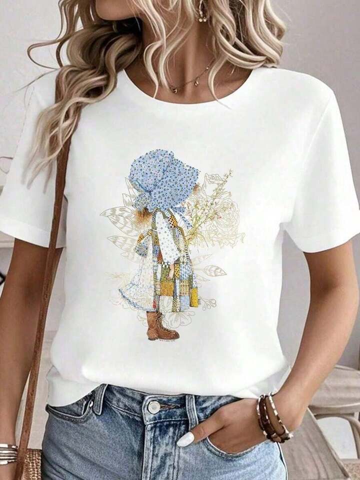Holly Hobbie Bonnet Silhouette T-Shirt