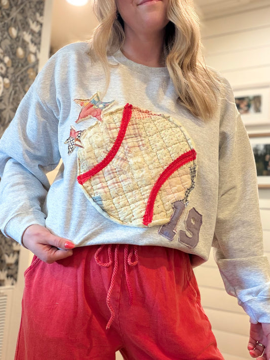 Quilted Baseball & Stars Custom Top