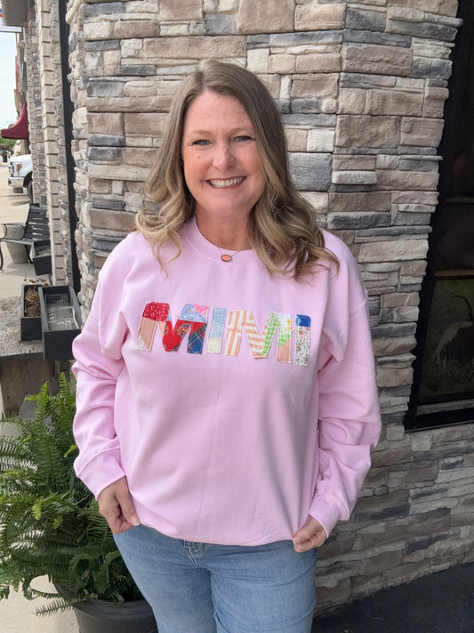 Quilted MIMI Sweatshirt - Pink