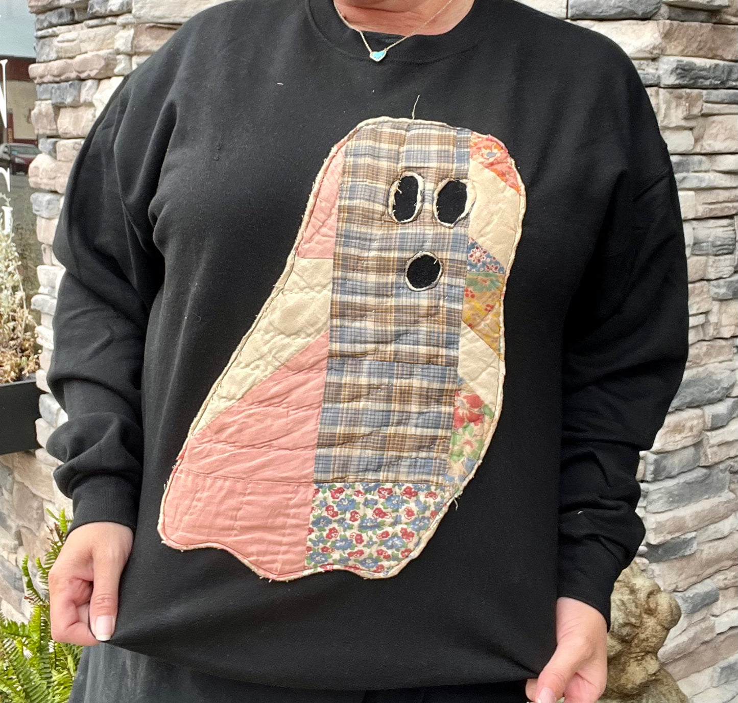 Vintage Quilt Ghost Sweatshirt