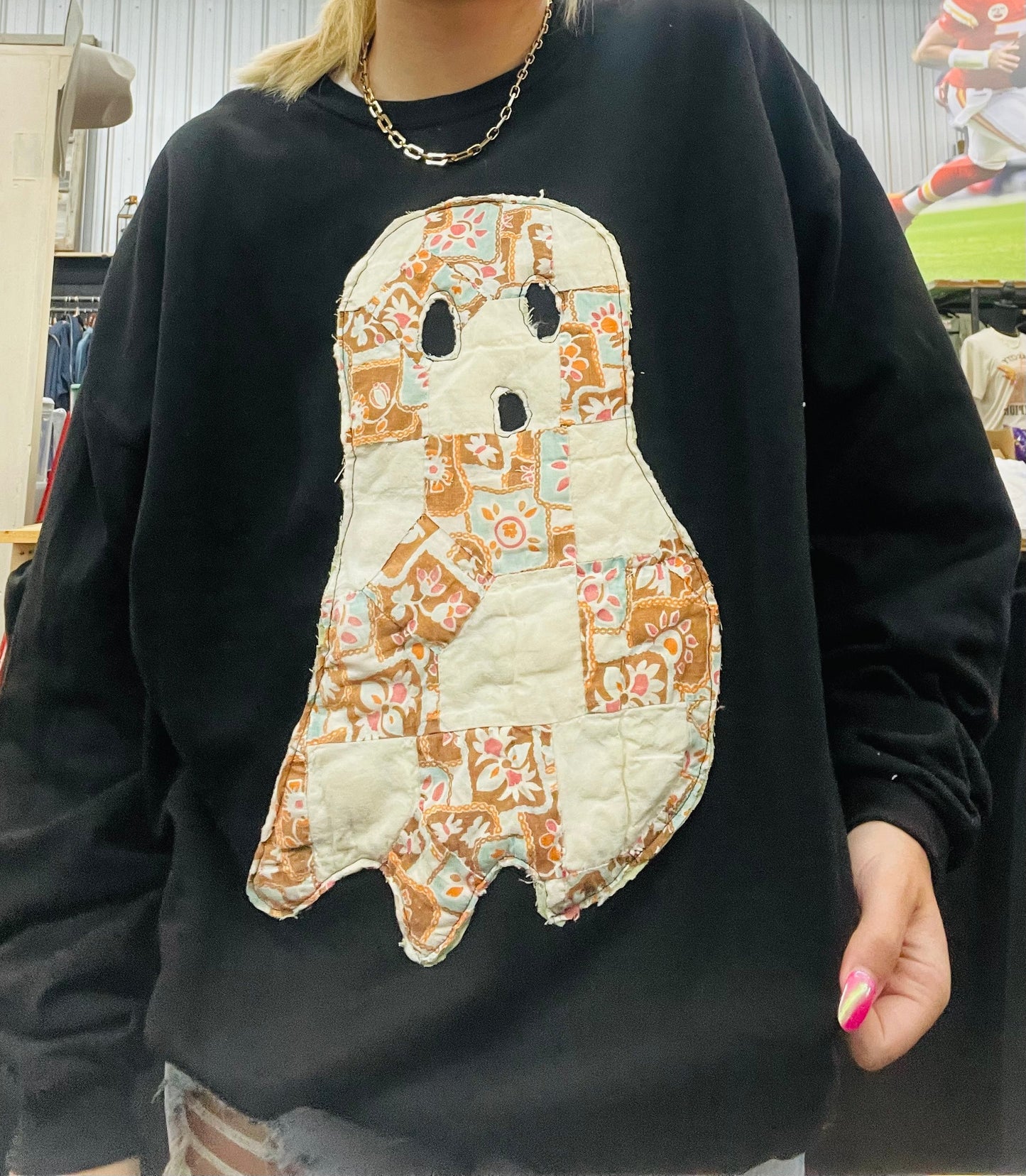 Vintage Quilt Ghost Sweatshirt