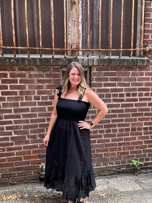 Plus Size Sun Dress - Black