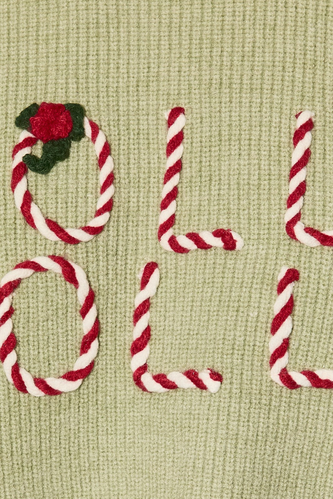 Holly Jolly Embroidered Cropped Knit Sweater