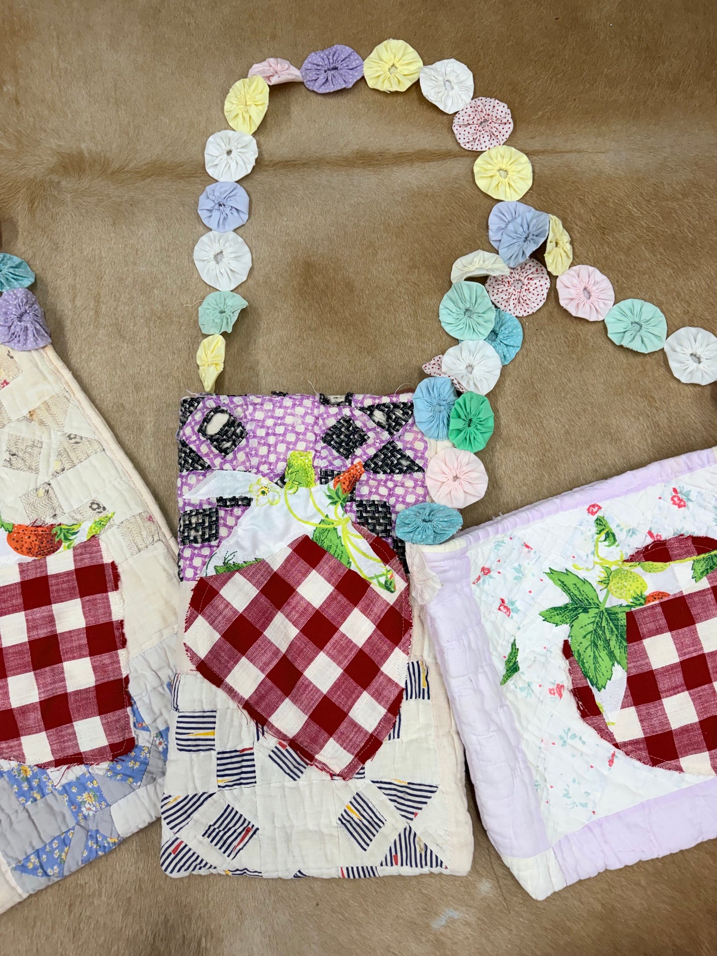 Quilted Handmade Strawberry Bag
