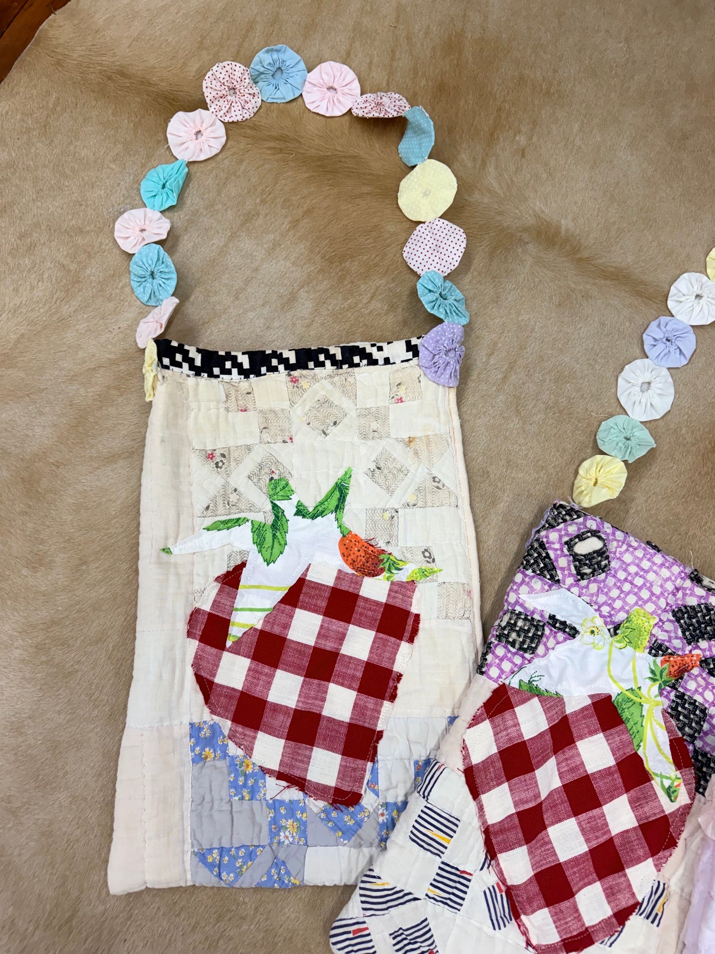 Quilted Handmade Strawberry Bag