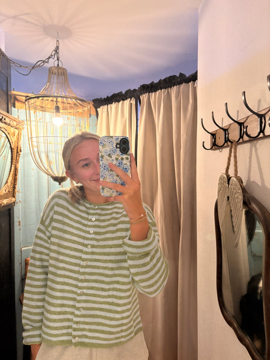 Striped Cardigan Button Down Sweater
