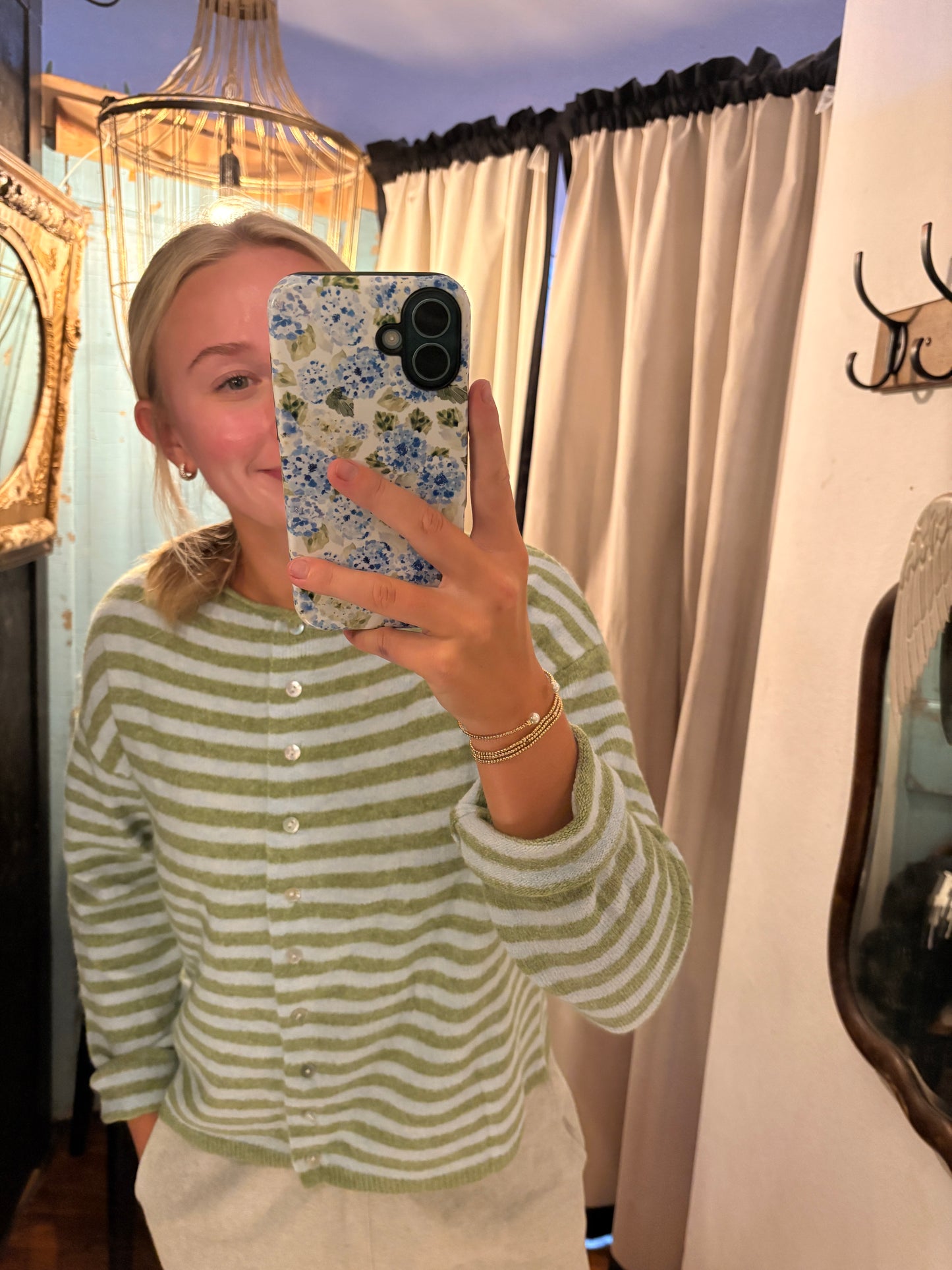 Striped Cardigan Button Down Sweater