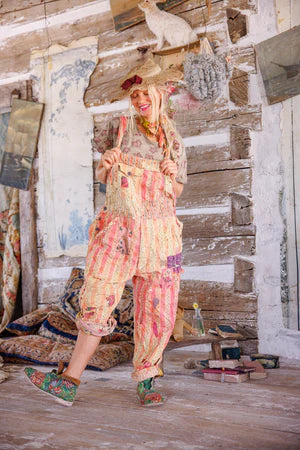 Magnolia Pearl Sunfaded Love Overalls - Sunrise Daisy