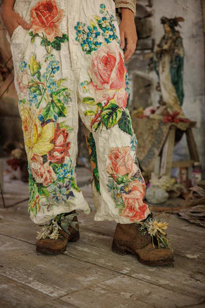 Magnolia Pearl Birdie Bouquet Benjamin Overalls - Moonlight