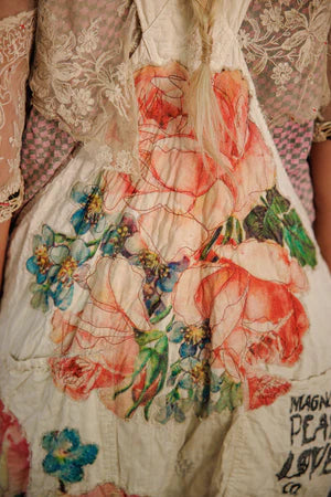 Magnolia Pearl Birdie Bouquet Benjamin Overalls - Moonlight