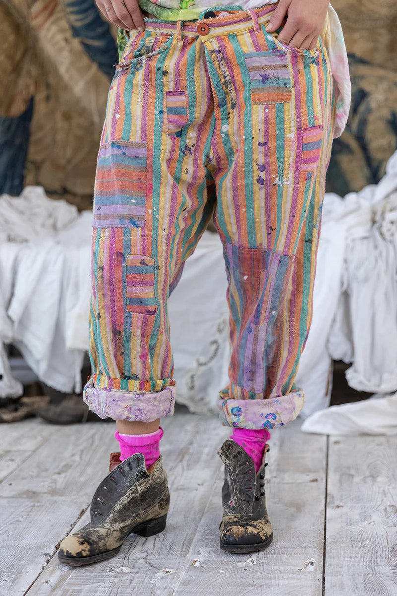 Magnolia Pearl Striped Miner Pants - Juicy Fruit