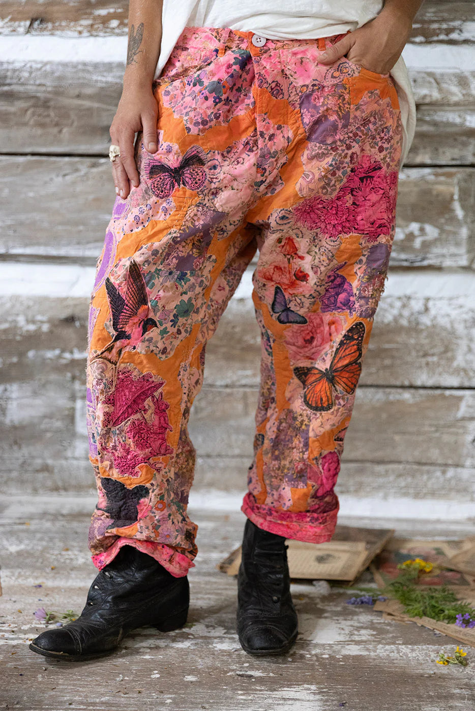 Magnolia Pearl Quilt Nature Love Miner Pants - Azalea