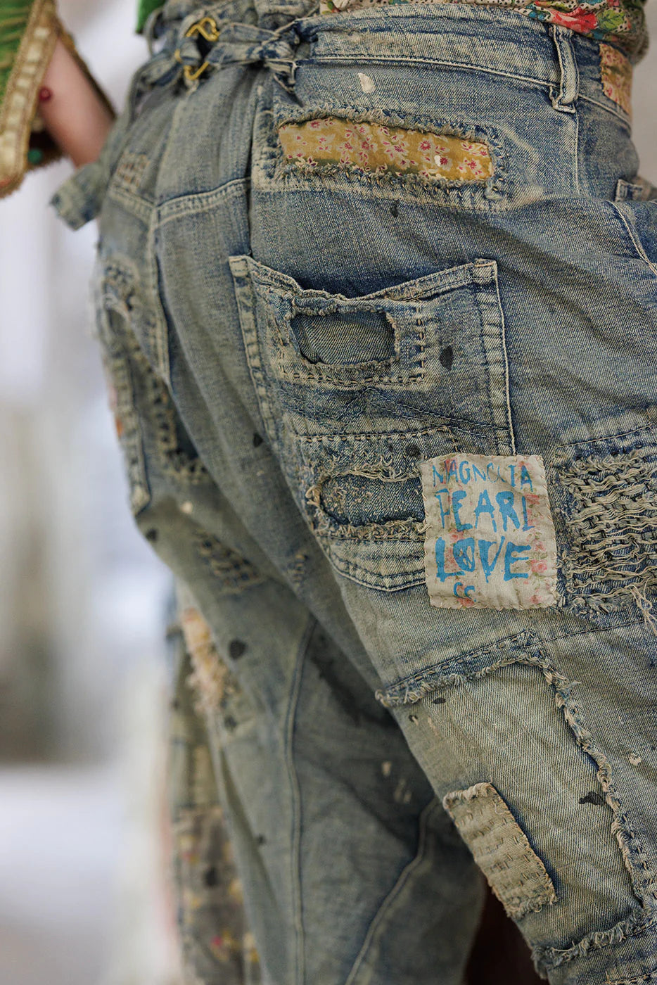 Magnolia Pearl Dragon Emb Provision Denims - Washed Indigo