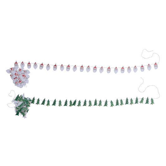 Printed Tree/Santa Garland