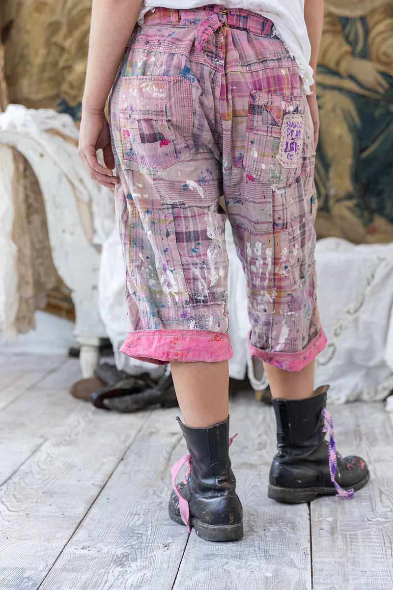 Magnolia Pearl Patchwork Miner Shorts - Madras Pink