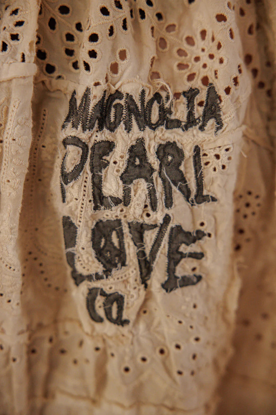 Magnolia Pearl Eyelet Patchwork Pissarro Skirt - Swan