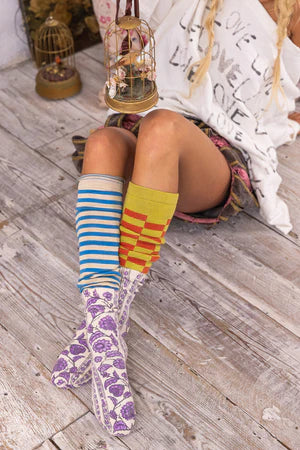 Magnolia Pearl Block Print MP Socks - Rajasthan