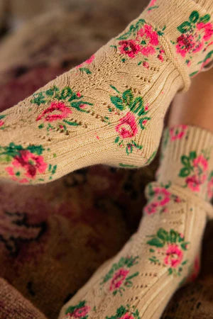 Magnolia Pearl Floral Lil' Dipper Socks - Lusoria