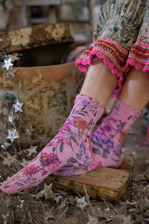 Magnolia Pearl Floral MP Socks - Vervain