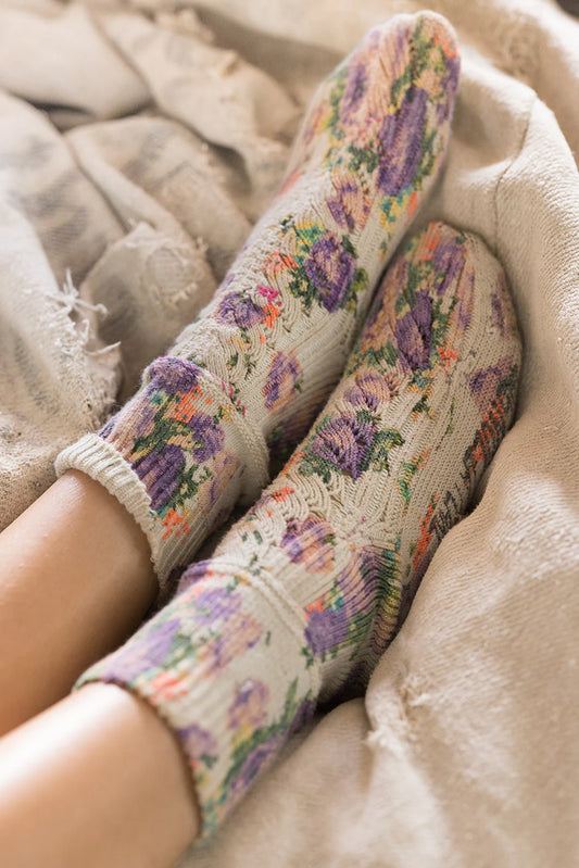 Magnolia Pearl Floral Lil' Dipper Socks - Solene