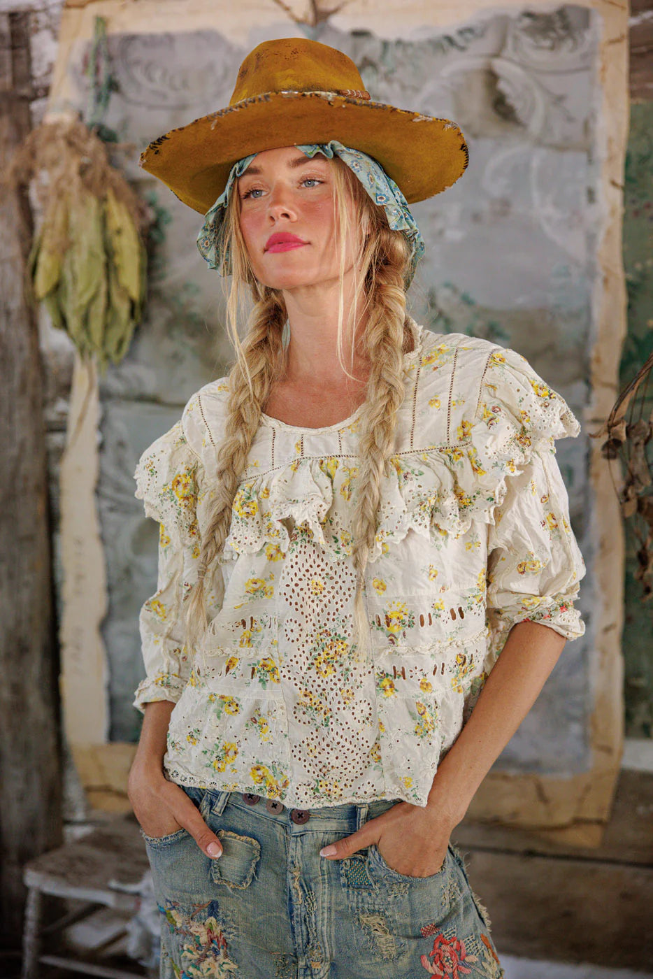 Magnolia Pearl Eadred Eyelet Blouse - Lauretta
