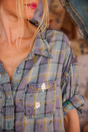 Magnolia Pearl Check Adison Workshirt - Wave