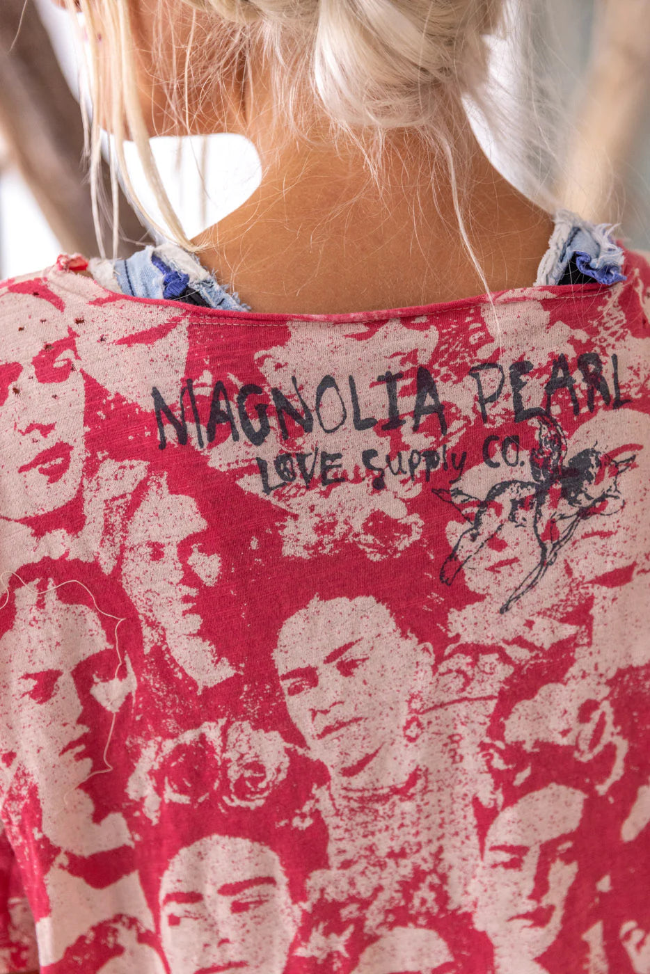 Magnolia Pearl Mural Frida Europa Tee - Sandia